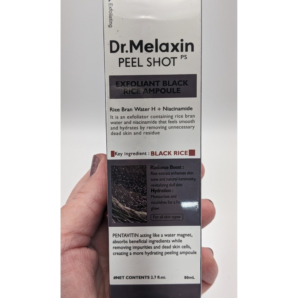 Dr. Melaxin Peel Shot PS Exfoliant Black Rice Ampoule Niacinamide 80mL 2.7oz NEW